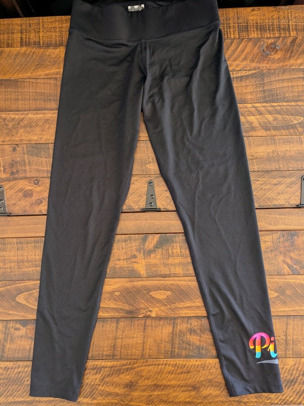 PINK Victorias Secret Leggings Medium Black Ultimate Mid Rise Pull On Women's